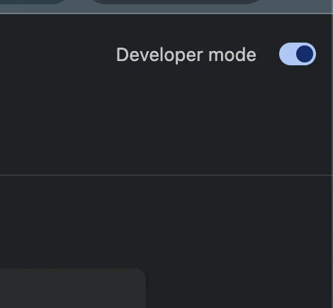 Toggle Developer mode